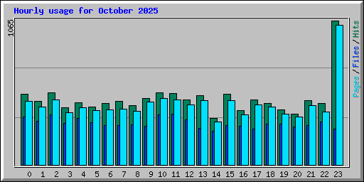 Hourly usage for October 2025